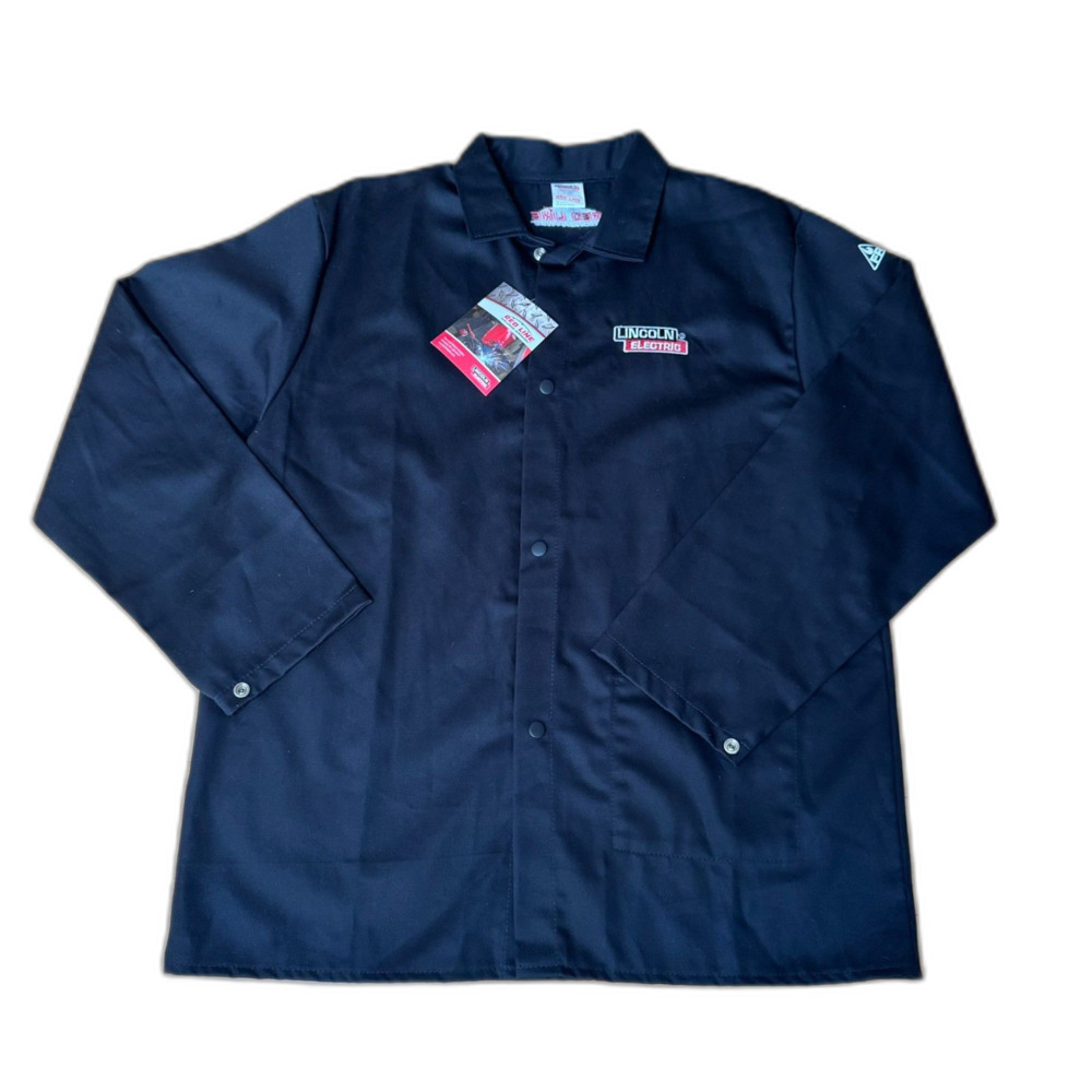 Lincoln Electric Red Line FR Welding Jacket Large Black Flame Resistant Workwear